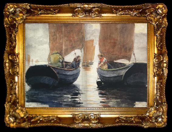 framed  Winslow Homer Afterglow (mk44), ta009-2