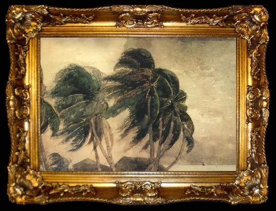 framed  Winslow Homer A Norther,Key West (mk44), ta009-2