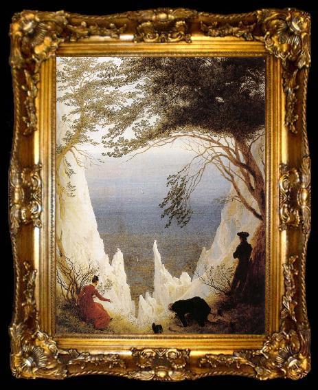 framed  Caspar David Friedrich Chalk Cliffs on Rugen, ta009-2