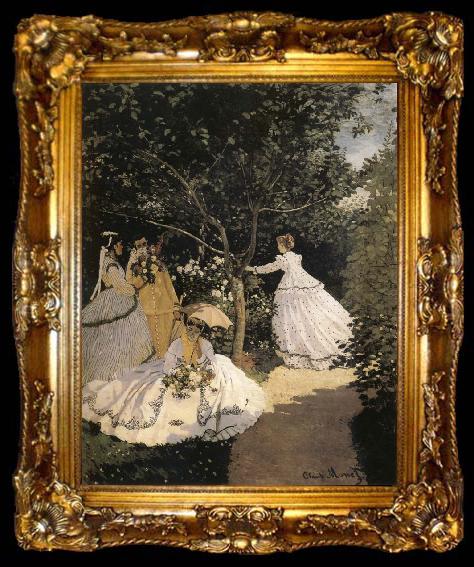 framed  Claude Monet Women in the Garden, ta009-2