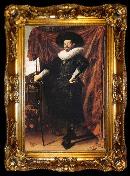 framed  Frans Hals Portrait of Willem van Heythuysen, ta009-2