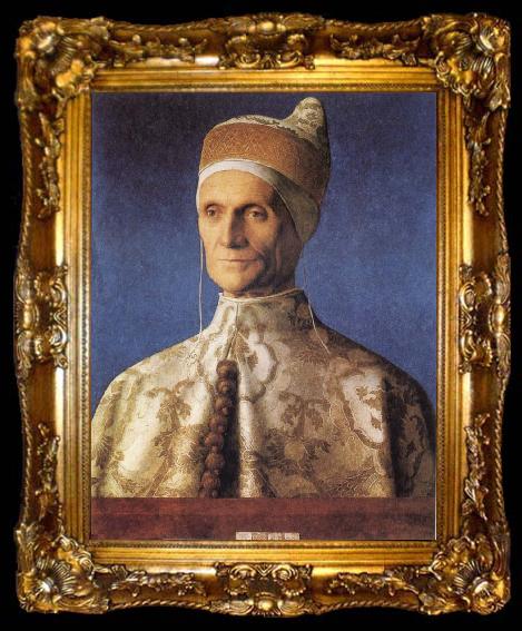 framed  Gentile Bellini Portrait of Doge Leonardo Loredan, ta009-2