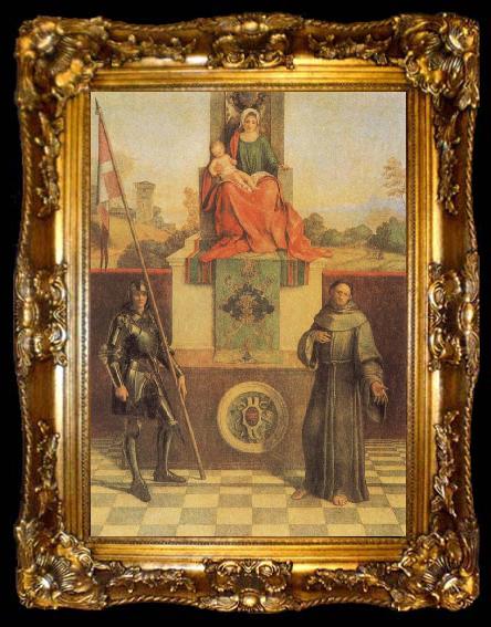 framed  Giorgione Virgin and CHild with SS Francis and Liberalis, ta009-2