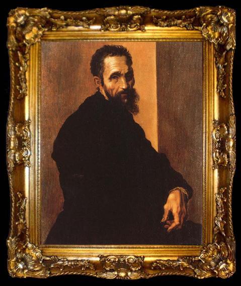 framed  Jacopino del Conte Portrait of Michelangelo Buonarroti, ta009-2