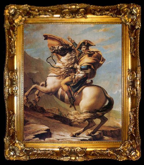 framed  Jacques-Louis David Napoleon Crossing the Alps, ta009-2