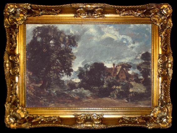 framed  John Constable Church Farm, ta009-2