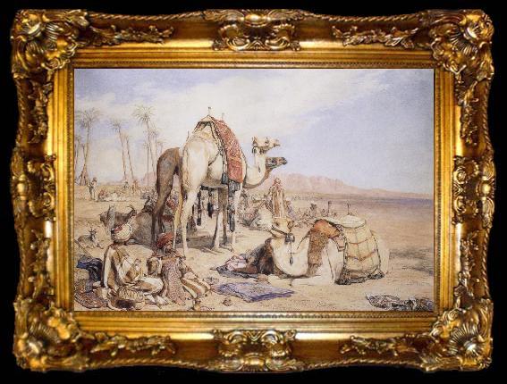 framed  John Frederick Lewis A hat in the desert, ta009-2