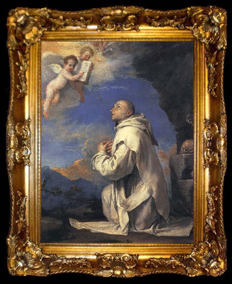 framed  Jusepe de Ribera Vision fo St.Bruno, ta009-2