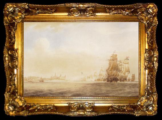 framed  Nicholas Pocock The British Fleet, ta009-2