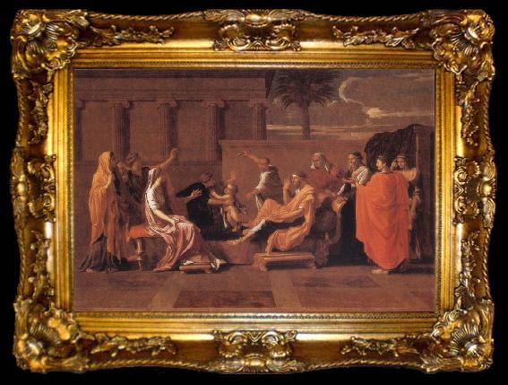 framed  Nicolas Poussin Moses Trampling on the Pharaoh
