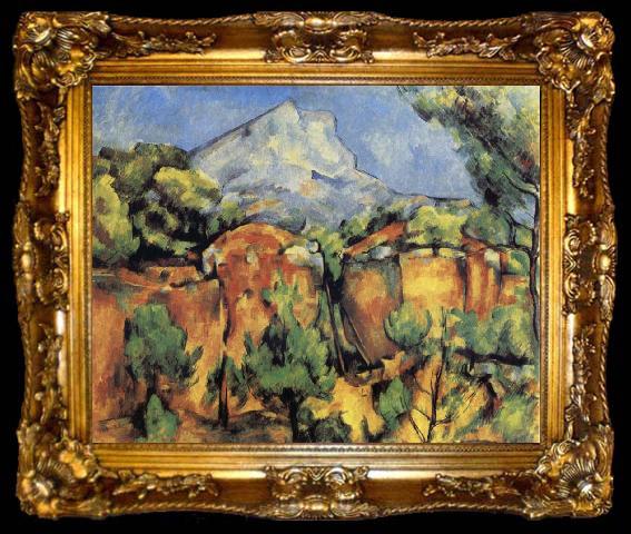 framed  Paul Cezanne Mont Sainte-Victoire Seen from the Quarry at Bibemus, ta009-2