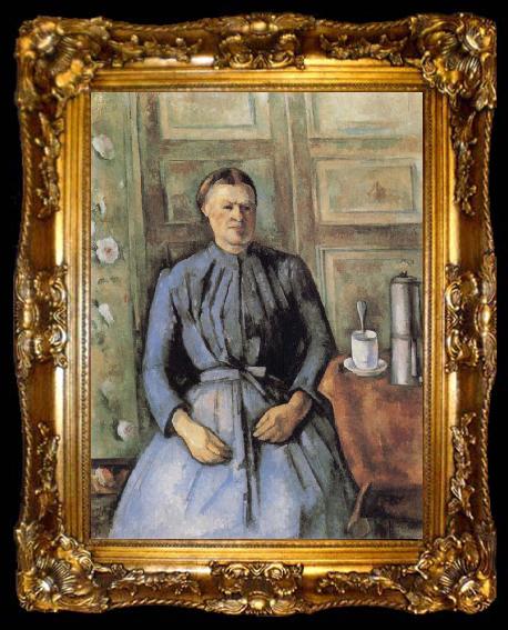framed  Paul Cezanne Woman with Coffee Pot, ta009-2