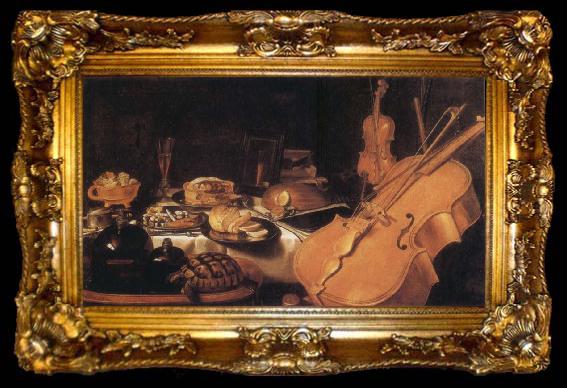framed  Pieter Claesz Still Life with Museum instruments, ta009-2