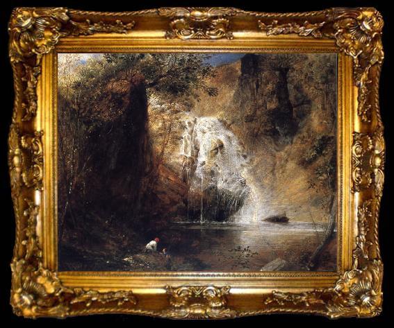 framed  Samuel Palmer The Waterfalls,Pistil Mawddach, ta009-2