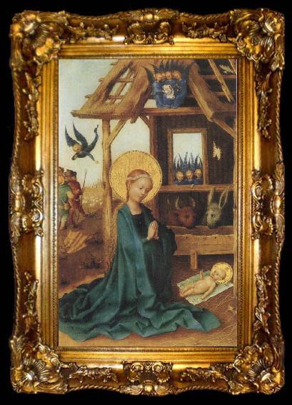 framed  Stefan Lochner Adoration of the Child, ta009-2