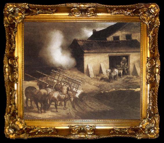 framed  Theodore Gericault The Quicklime Works, ta009-2