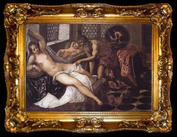 framed  Tintoretto Vulcano sorprende a Venus y Marte, ta009-2