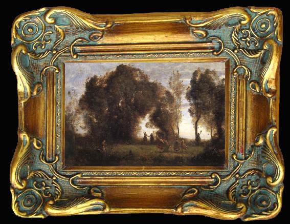 framed  Corot Camille The dance of the nymphs, Ta013-2