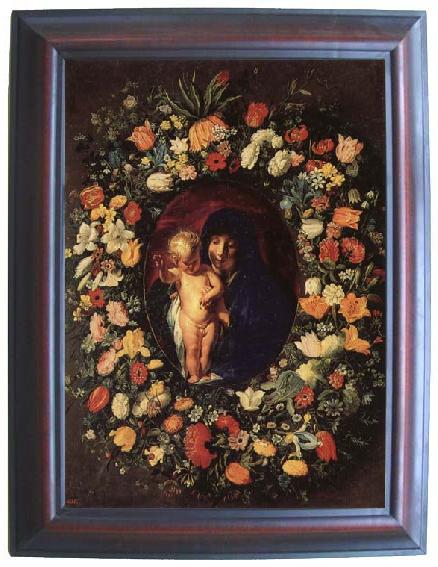 Jacob Jordaens Madonna and  Child Wreathed wih Flowers