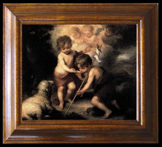MURILLO, Bartolome Esteban Infant Christ Offering a Drink of Water to St John