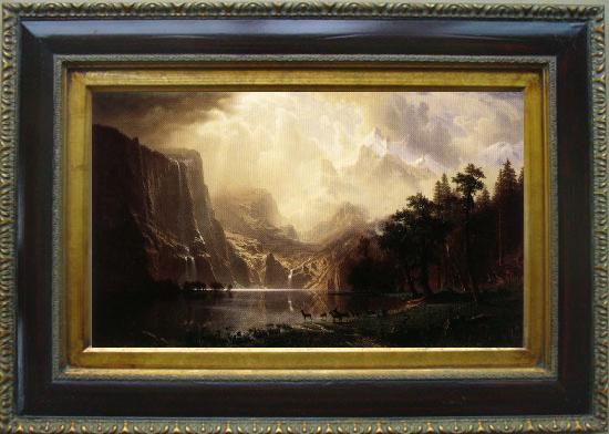 Albert Bierstadt Among the Sierra Nevada Mountains