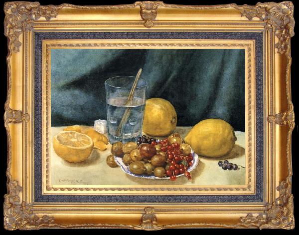 Hirst, Claude Raguet Still Life with Lemons,Red Currants,and Gooseberries