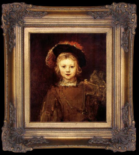 framed  REMBRANDT Harmenszoon van Rijn Young Boy in Fancy Dress, Ta192