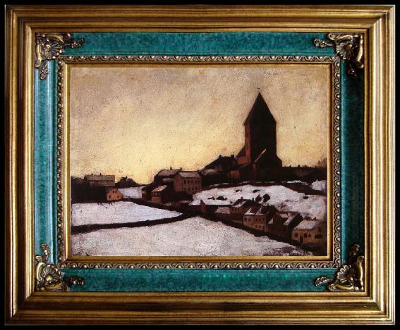 framed  Edvard Munch The Old Ike Church, ta205