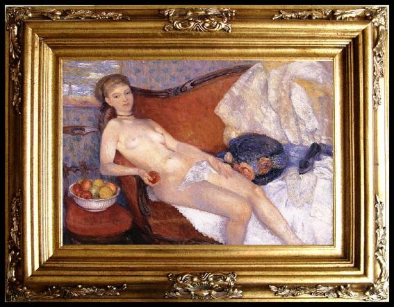 framed  William J.Glackens Girl with Apple, Ta209