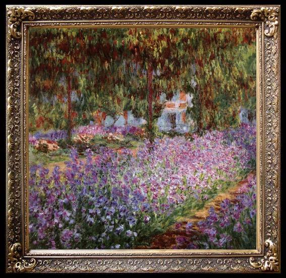 Claude Monet Iris Bed in Monet-s Garden