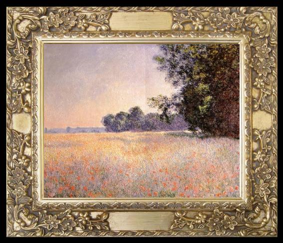 framed  Claude Monet Oat and Poppy Field, TA217
