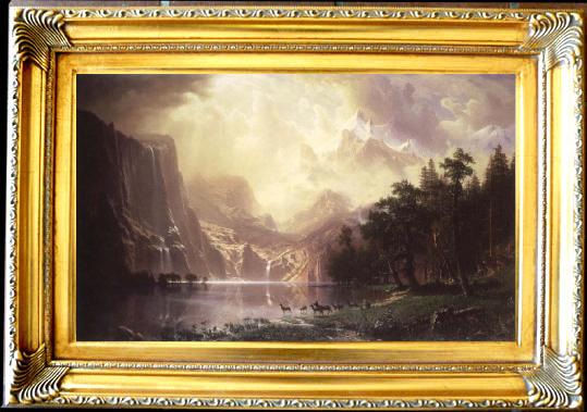 framed  Albert Bierstadt During the mountain, Ta221