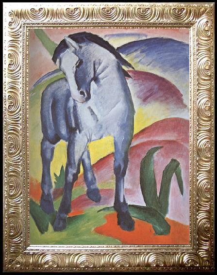 framed  Franz Marc Blue Horse i (mk34), Ta3150