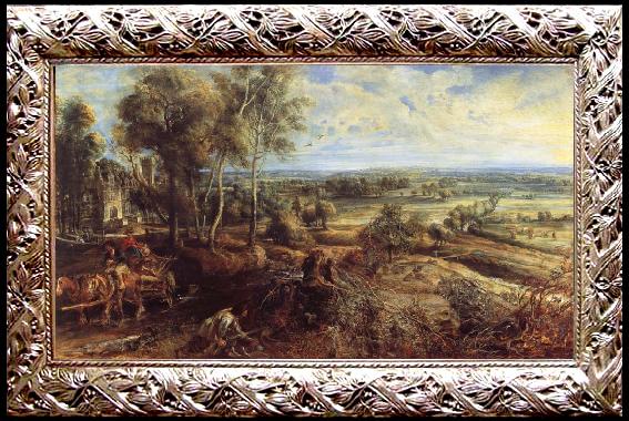 framed  Peter Paul Rubens An Autumn Landscape with a View of Het Steen in the Earyl Morning, Ta3151