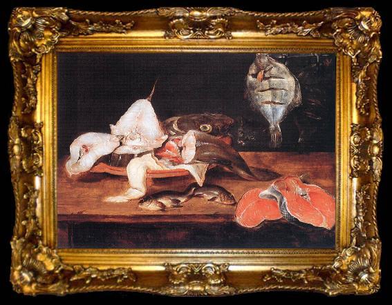 framed  Alexander Still-Life with Fish, ta009-2