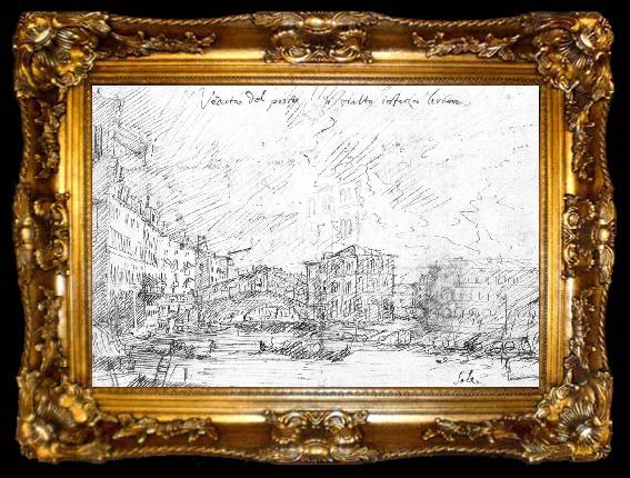 framed  Canaletto The Grand Canal near the Ponte del Rialto f, ta009-2