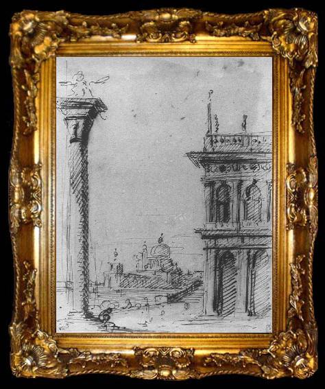 framed  Canaletto The Piazzetta Looking towards S. Maria della Salute ff, ta009-2