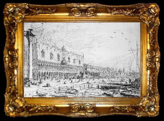 framed  Canaletto Venice: Riva degli Schiavoni ff, ta009-2