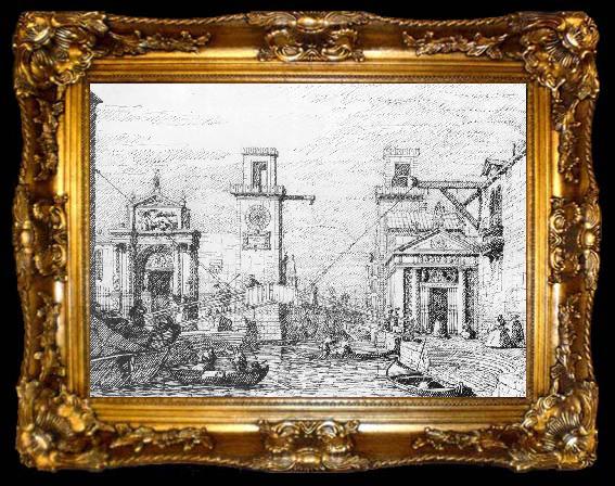 framed  Canaletto The Arsenal: the Water Entrance g, ta009-2