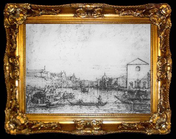 framed  Canaletto Grand Canal: Looking North-East from Santa Croce to San Geremia vf, ta009-2