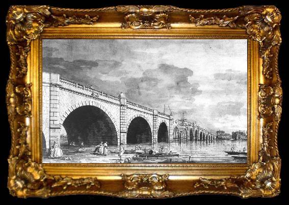 framed  Canaletto London: Westminster Bridge under Repair vv, ta009-2