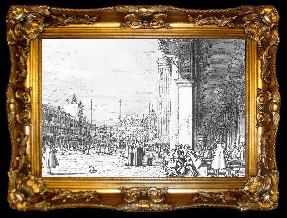 framed  Canaletto Piazza San Marco: Looking East from the South West Corner  dfd, ta009-2