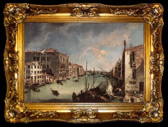 framed  Canaletto Grand Canal, Looking East from the Campo San Vio, ta009-2