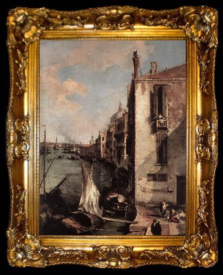 framed  Canaletto Grand Canal, Looking East from the Campo San Vio (detail) fd, ta009-2
