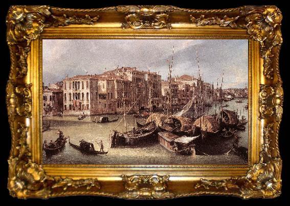 framed  Canaletto Grand Canal: Looking North-East toward the Rialto Bridge (detail) d, ta009-2
