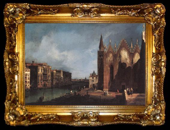 framed  Canaletto The Grand Canal near Santa Maria della Carita fgh, ta009-2