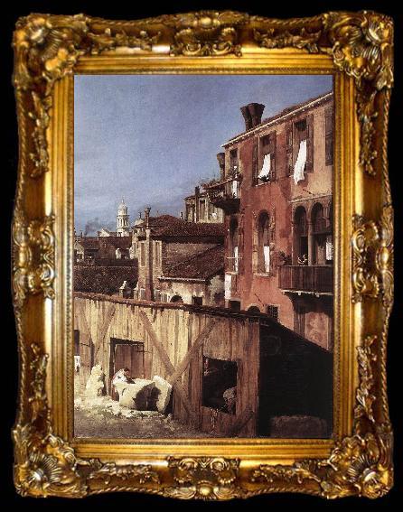 framed  Canaletto The Stonemason s Yard (detail), ta009-2