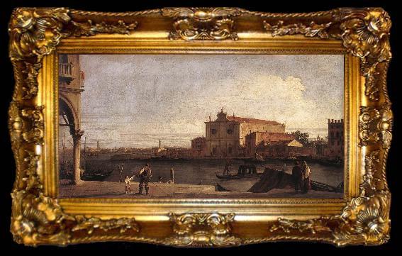 framed  Canaletto View of San Giovanni dei Battuti at Murano d, ta009-2