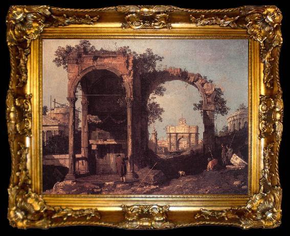 framed  Canaletto Capriccio: Ruins and Classic Buildings ds, ta009-2