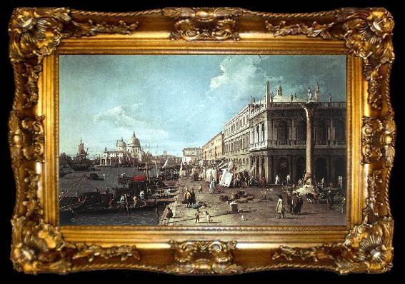 framed  Canaletto The Molo with the Library and the Entrance to the Grand Canal f, ta009-2